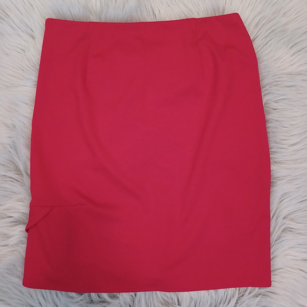 The Limited Vintage Red Ruffle Pencil Skirt Size 8 - Picture 2 of 5
